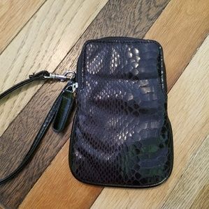 Black Phone case wallet wristlet